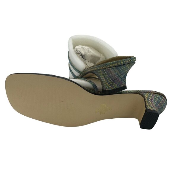 Apostrophe Womens Size 9 Square Toe Multi-Color Strappy Sandal Heels - Picture 6 of 6